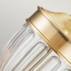 Dennison table lamp brushed brass, cream lampshade, elegant, classic style, decorative