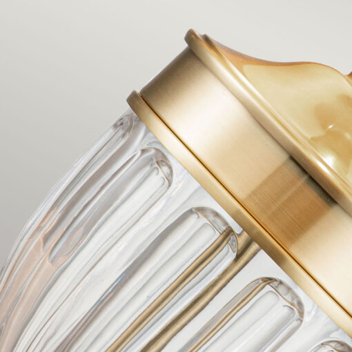 Dennison table lamp brushed brass, cream lampshade, elegant, classic style, decorative