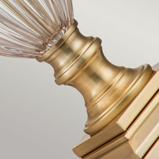 Dennison table lamp brushed brass, cream lampshade, elegant, classic style, exclusive