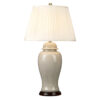 Ivory Crackle large table lamp, porcelain, cream lampshade, classic style