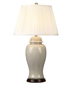 Ivory Crackle large table lamp, porcelain, cream lampshade, classic style