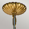 Adams ball-shaped pendant lamp, hampton style, 4 light sources, brushed brass, unique