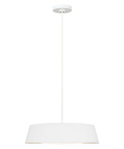 Asher matte white pendant lamp, modern style, 5 light sources