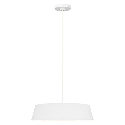 Asher matte white pendant lamp, modern style, 5 light sources