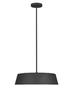 Asher matte black pendant lamp, modern style, 5 light sources