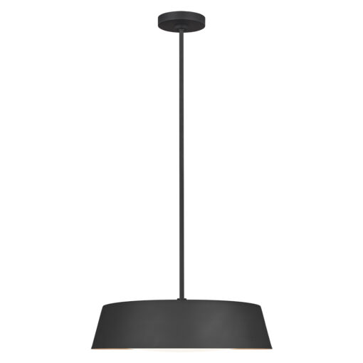 Asher matte black pendant lamp, modern style, 5 light sources