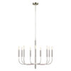 Brianna chandelier, nickel-plated finish, modern style, 9 lighting sources