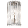 Crystal Skye crystal wall lamp, chrome fixture details, glamour style, 2 light sources