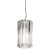 Crystal Skye small pendant lamp, crystal, chrome details, glamour style, 1 light source