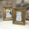 PHOTO FRAME in pewter, gold finish, classic style