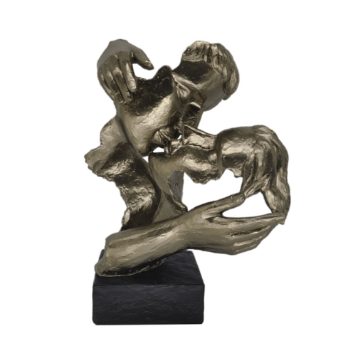 figurine-decorative-sculpture-gold-black-base-original