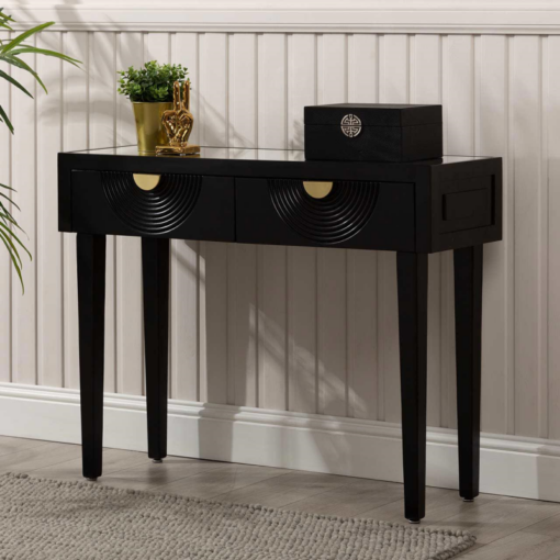 table-helper-console-black-styling-glamour-black