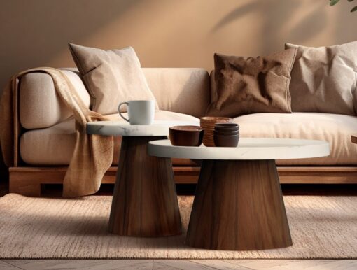 may-set-1-set-of-coffee-tables-2-in-1-circle-tops-marble-white-wood-bases-modern