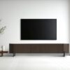 nona-maronnne-rtv-1- cabinet-rtv-wooden-brown-white-marble-top-black-legs-modern-saloon