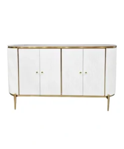 chest of drawers-white-fluted-front-carved-stone-cement-top-gold-detail-styling-glamour-gold-legs-and-handles