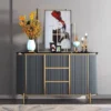 chest of drawers-graphite-gold-gold-top-of-sandstone-carved-styling-glamour