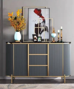 chest of drawers-graphite-gold-gold-top-of-sandstone-carved-styling-glamour