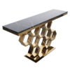 Modig-M19G-console-black-top-of-natural-stone-original-base-in-shape-of-honey-plaster-gold-modern