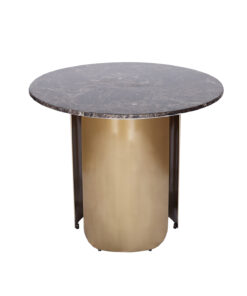 Modig-M81-helping-table-original-gold-post-round-top-of-stone-modern