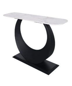 Modig-M86-120-console-modern-original-base-black-white-marble-top-black-base