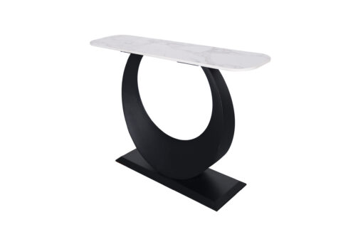 Modig-M86-120-console-modern-original-base-black-white-marble-top-black-base