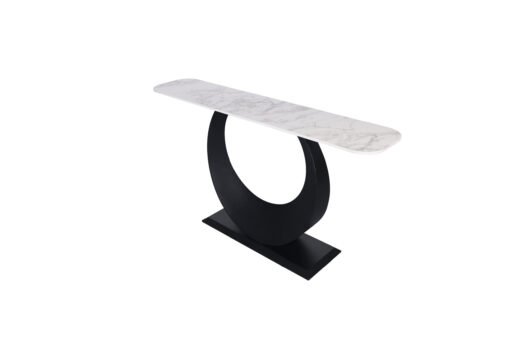 Modig-M86-150-console-modern-original-base-in-shape-of-the-moon-black-white-marble-top