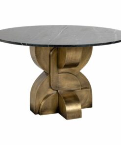 RICHMOND-dining-table-MADDOX-130-cm-round- black-marble-top-gold-geometric-base-modern