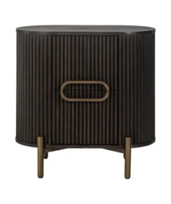 NIGHT-DRAWER-Luxor-with-deak-wood-ironed-pattern-gold-details-classic-beautiful