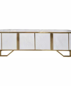 Cabinet-RTV-white-gold-metal-decorative-decorative-design-top-of-sandstone-cement