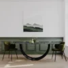 fiume-table-with-black-top-marble-top-straight- black-metal-base-original-shape-modern