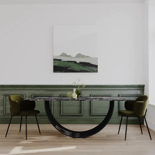 fiume-table-with-black-top-marble-top-straight- black-metal-base-original-shape-modern