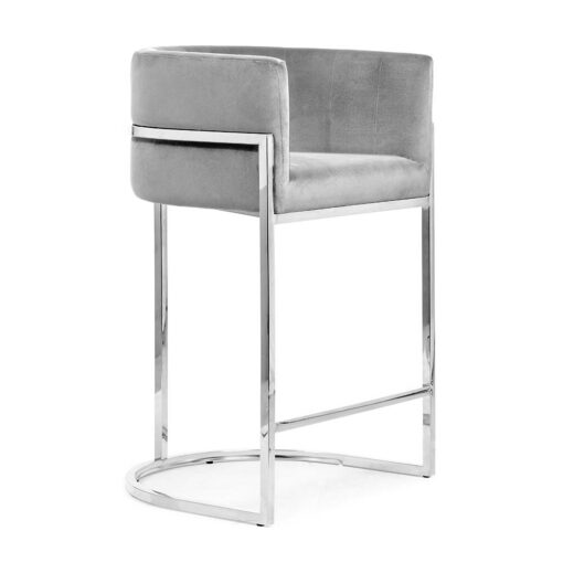 hocker-bar-chair-casino-m-60cm-grey-silver-base-high-gloss-metal-base-comfortable-modern-glamour