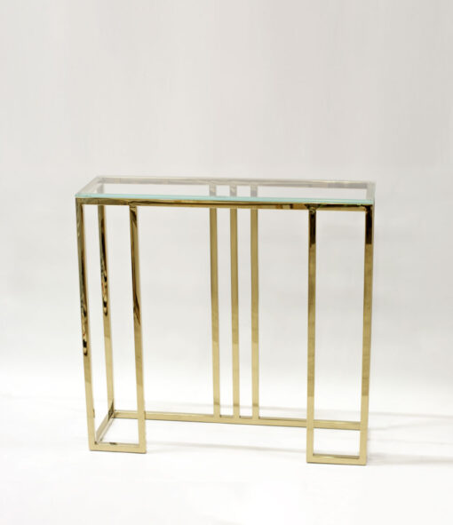 console-gold-base-high-polish-metal-glass-top-straight-glass-styling-glamour