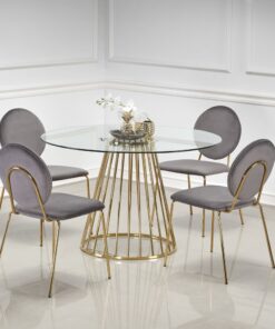 LIVERPOOL-dining-table-round-glass-top-transparent-gold-original-base-modern-glamour