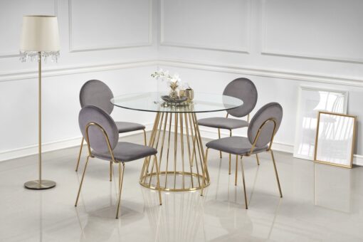 LIVERPOOL-dining-table-round-glass-top-transparent-gold-original-base-modern-glamour