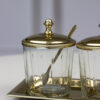 set-of-two-candy-dishes-on-a-tray-with-ice-bowls-and-covers-gold-glass-metal