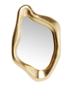 WALL LIRROR of irregular shape, gold frame, glamour style