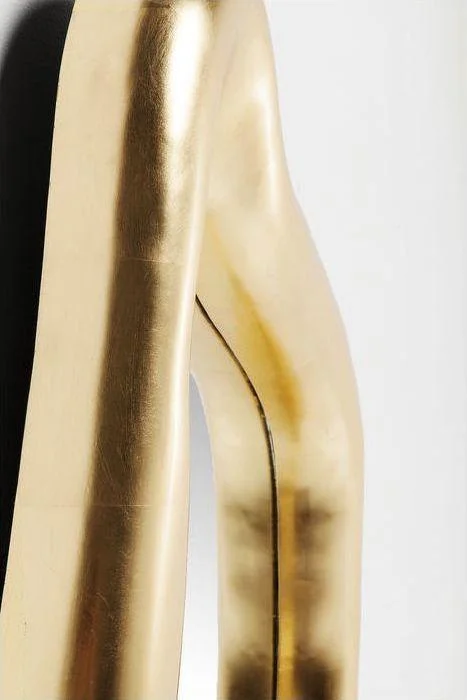 WALL LIRROR of irregular shape, gold frame, glamour style, exclusive