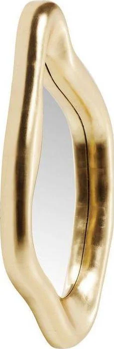 WALL LIRROR with irregular shape, gold frame, glamour style, unique