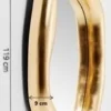 WALL MIRROR of irregular shape, gold frame, glamour style, dimensions