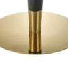 Coffee TABLE on black and gold base, white ceramic top, glamour style, for living room