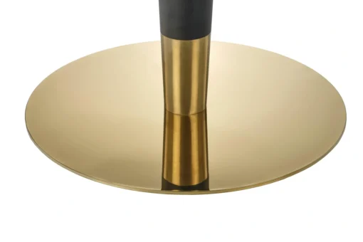 Coffee TABLE on black and gold base, white ceramic top, glamour style, for living room
