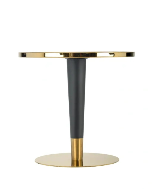COFFEE TABLE on black and gold base, white ceramic top, glamour style, unique