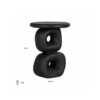 RESIN HELP TABLE, black, modern style, original shape dimensions