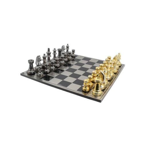 Chess in an elegant style, gold and black pawns, decorative, sophisticated