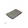 DECORATIVE TACA, rectangular in resin, geometric pattern, gold handles, dimensions