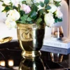 COOLER gold with handles, beautiful decoration, glamour style