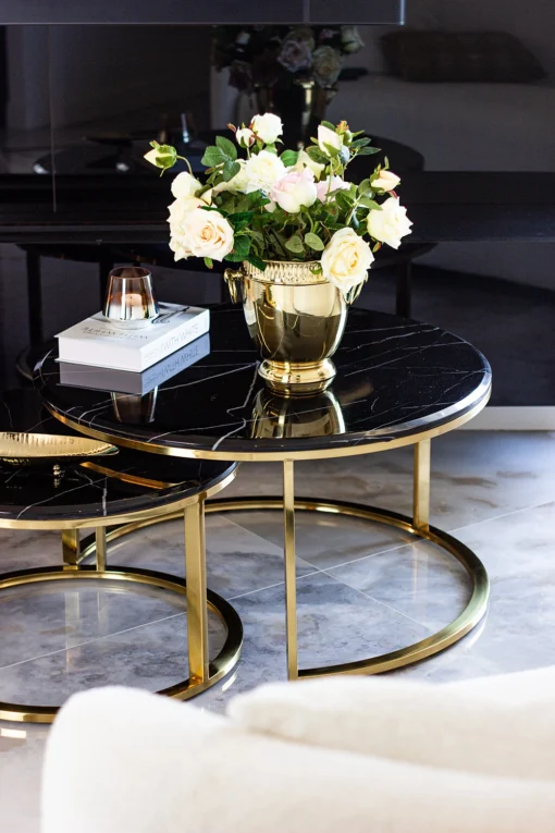 COOLER gold with handles, beautiful decoration, glamour style, exclusive