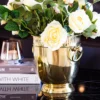 COOLER gold with handles, beautiful decoration, glamour style, beautiful