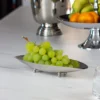 DECORATION PATTERN silver, leaf shape, high gloss, exclusive